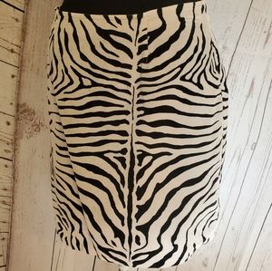 Cache Zebra Print Mini Skirt